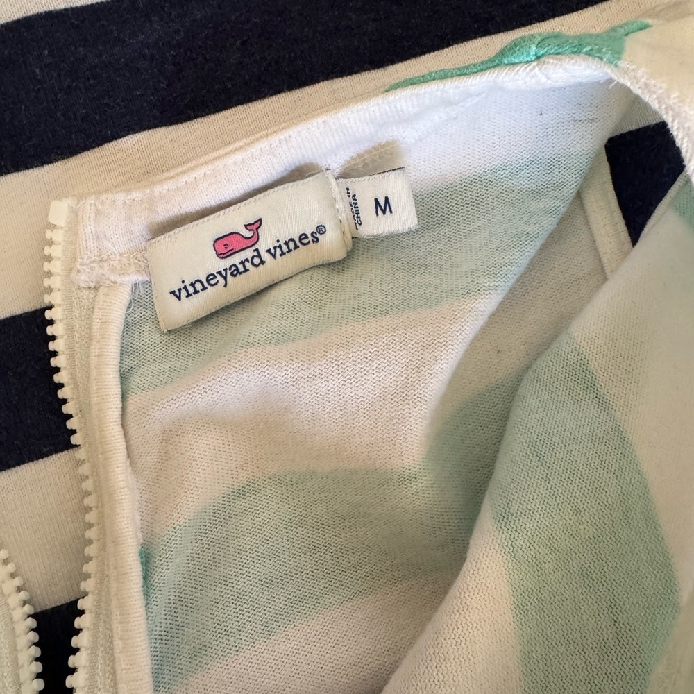 Vineyard Vines Nautical Striped Sleeveless Dress Medium 100% Cotton Coastal - Picture 8 of 8